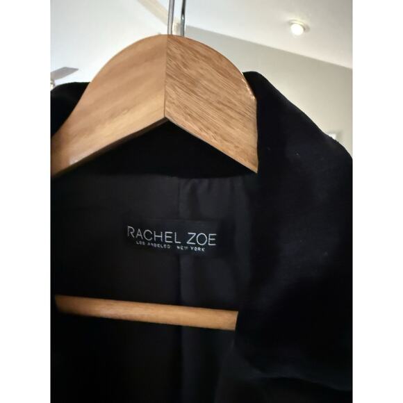 Rachel Zoe Black Velvet Double Breasted Military Jacket Gold Button SmallNew - Picture 6 of 7